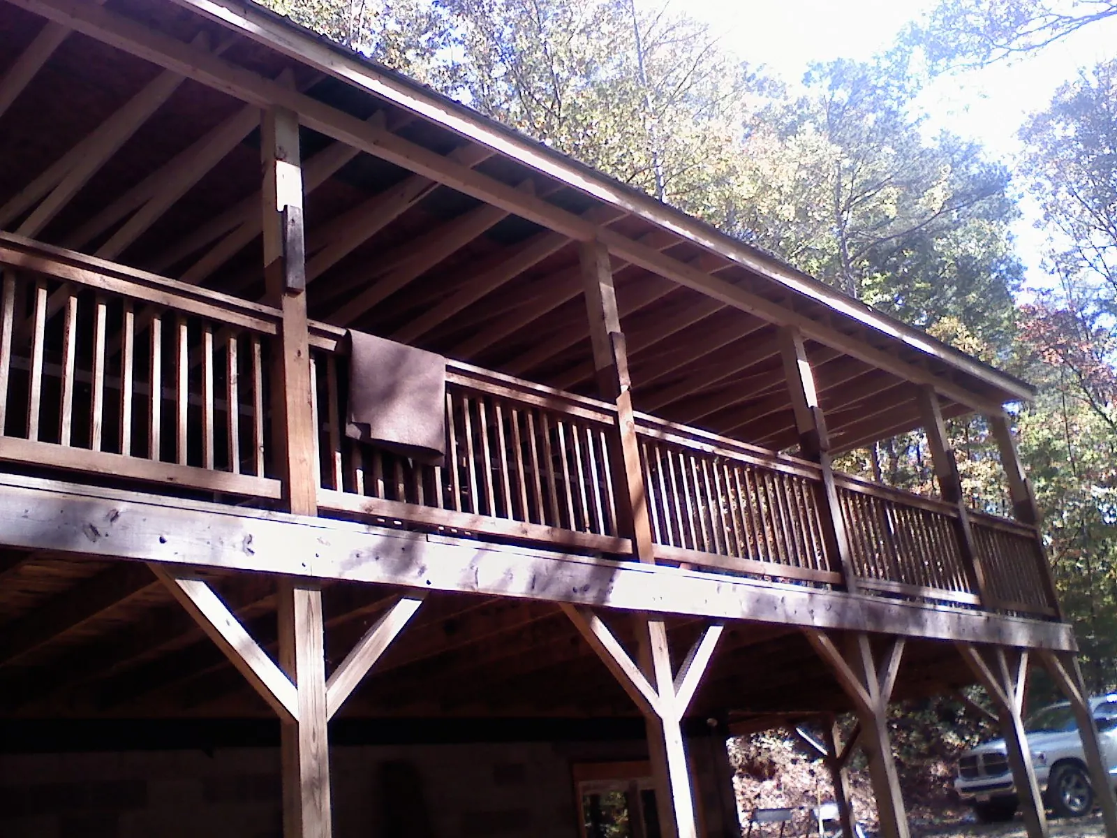 Timber framing under a new elevated porch and deck — Roof Leak Repair in Overton by Roofing Brothers